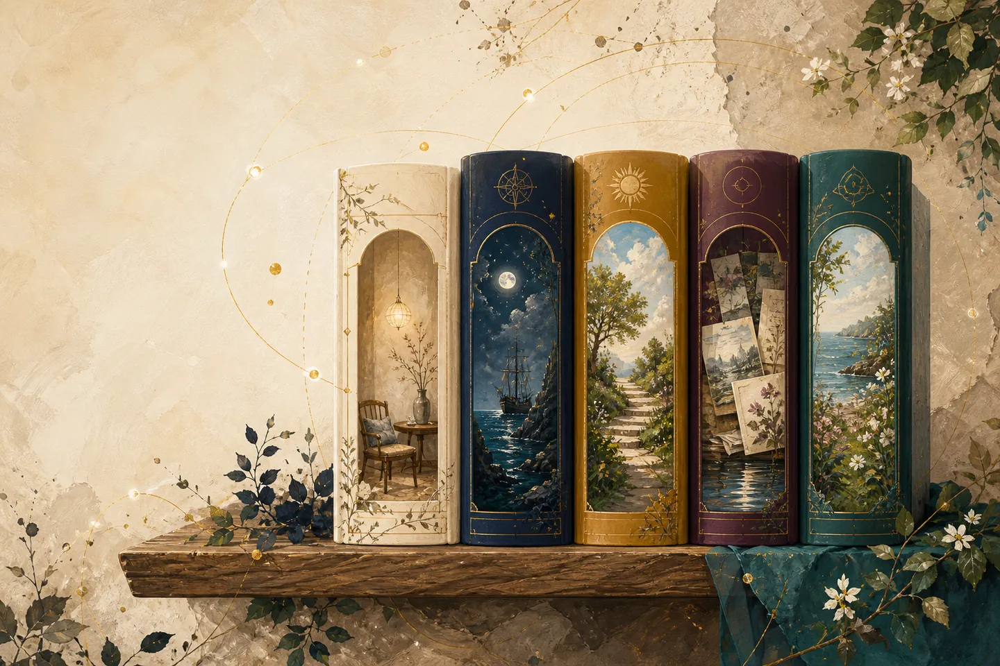 Five handcrafted portals, each opening onto a different world of conversation, adventure, learning, reflection, and experience.